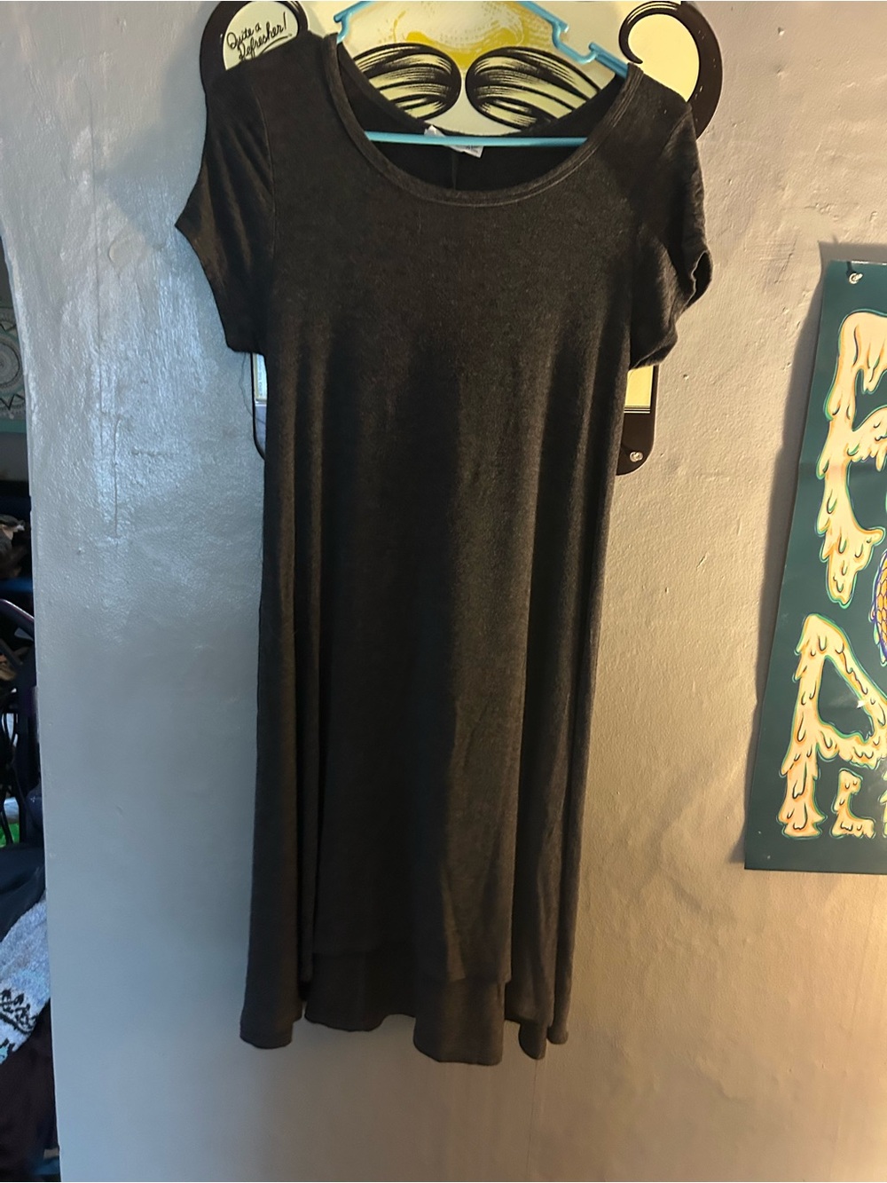 Women's Casual Short-Sleeve Black Dress